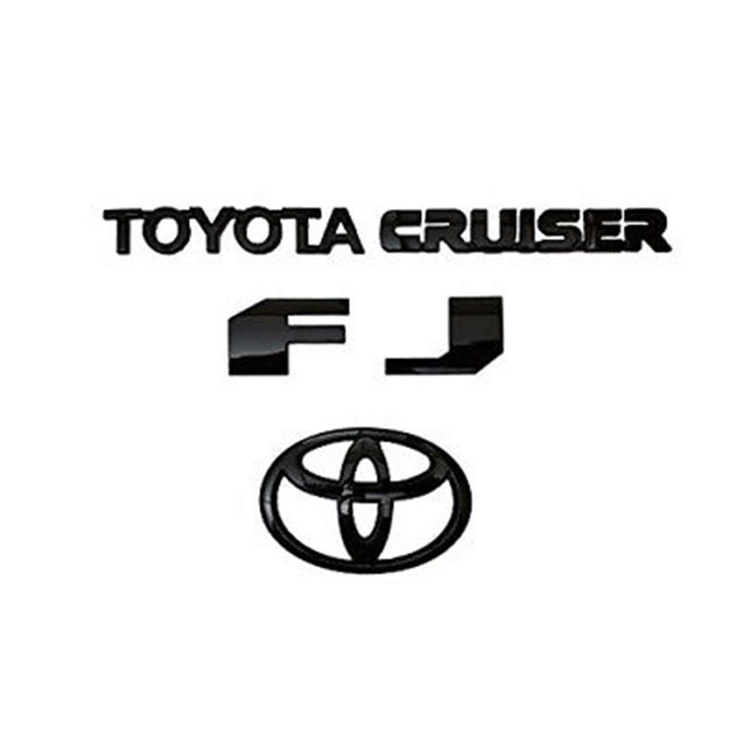 2007-2015 Toyota FJ Cruiser Rear Door Emblem Logo Badge Nameplate Matte Black