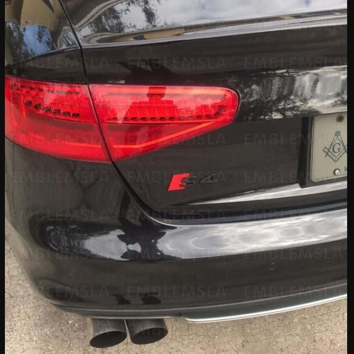 Audi S4 Emblem Gloss Black 3D Rear Trunk Lid Badge OEM S Line Logo Nameplate A4