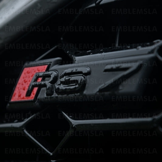 Audi RS3 Front Grill Emblem Gloss Black for RS3 A S3 Hood Grille Badge Nameplate