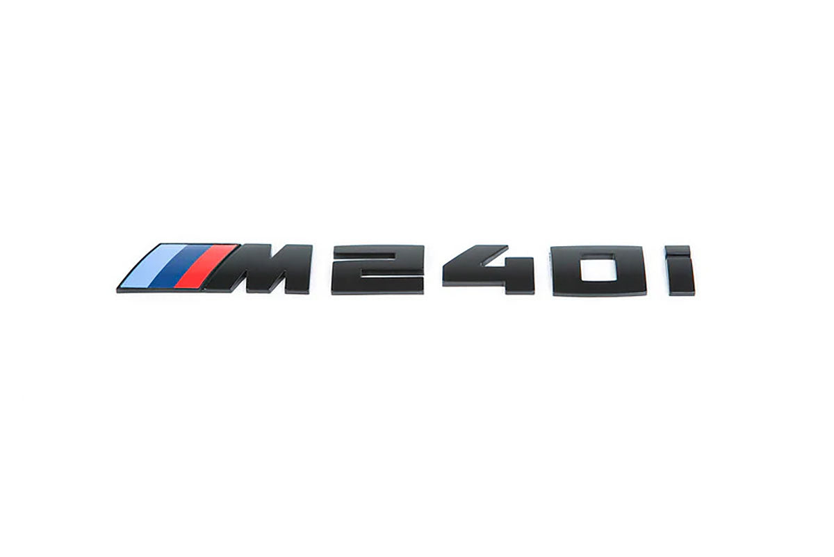 BMW M240i Black Emblem. Black BMW M240i Trunk Badge