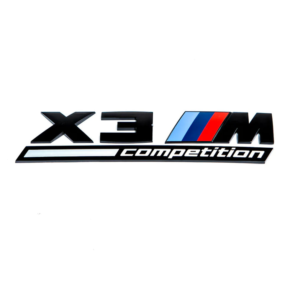 BMW "X3M Competition " Emblem Sticker Badges Logo X3 Trunk Lid Emblem Logo Matte