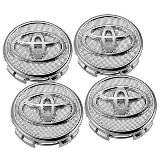 4x Toyota Wheel Rim Rims Center Hub Cap Caps Chrome Logo 57mm Prius Corolla