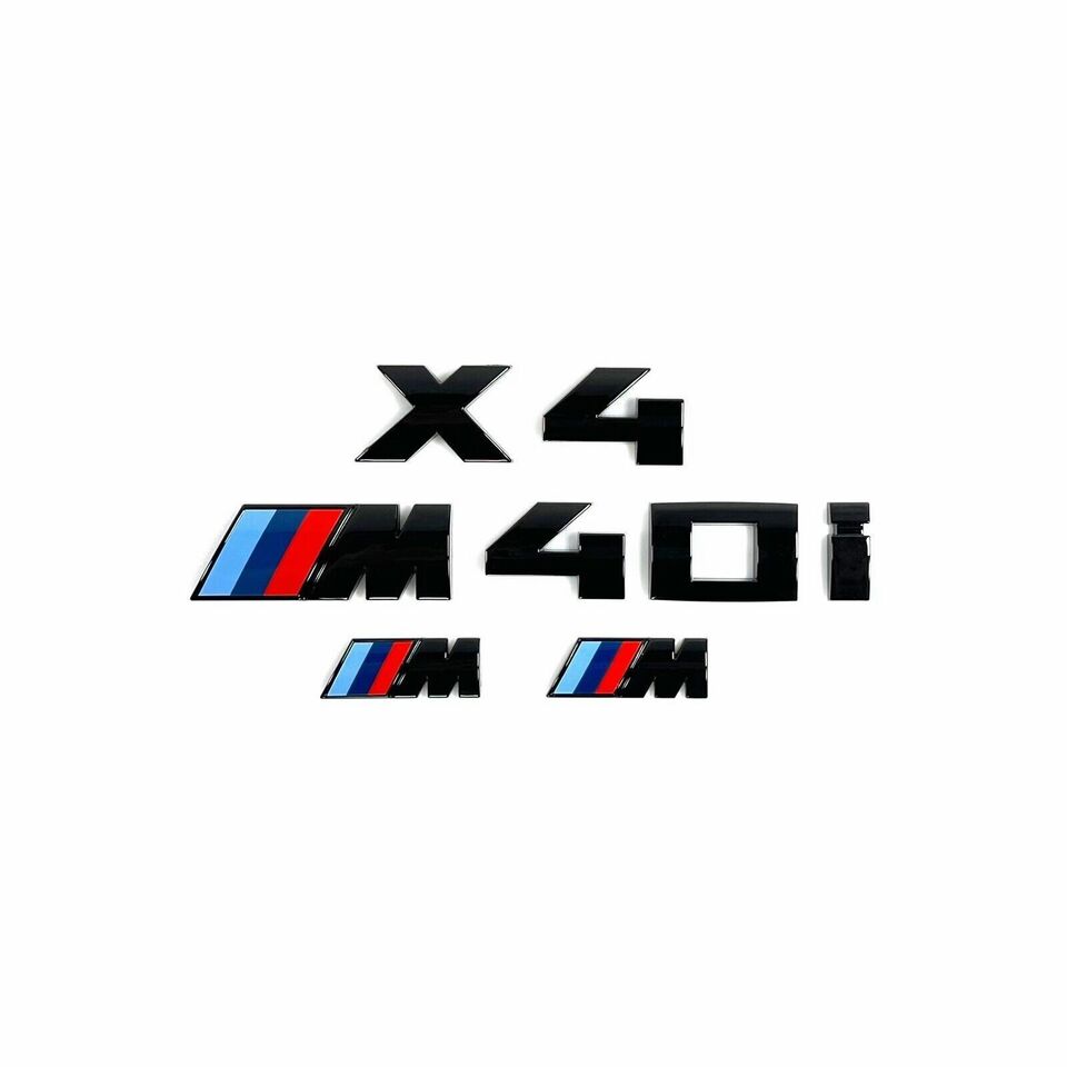 BMW X4 M40I Black Emblem. Black BMW X4 M40I Rear Badge