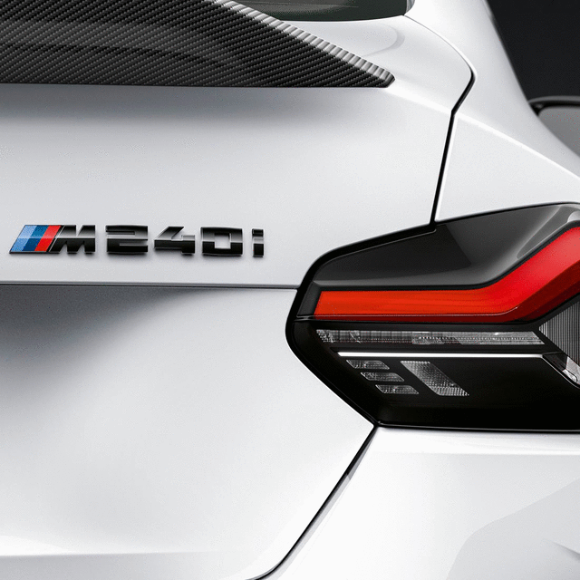 BMW M240i Black Emblem. Black BMW M240i Trunk Badge