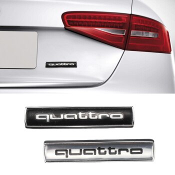 Audi Black Quattro Emblem 3D Badge Rear Liftgate Trunk OEM for A3 A4 A5 A6 Q5 TT