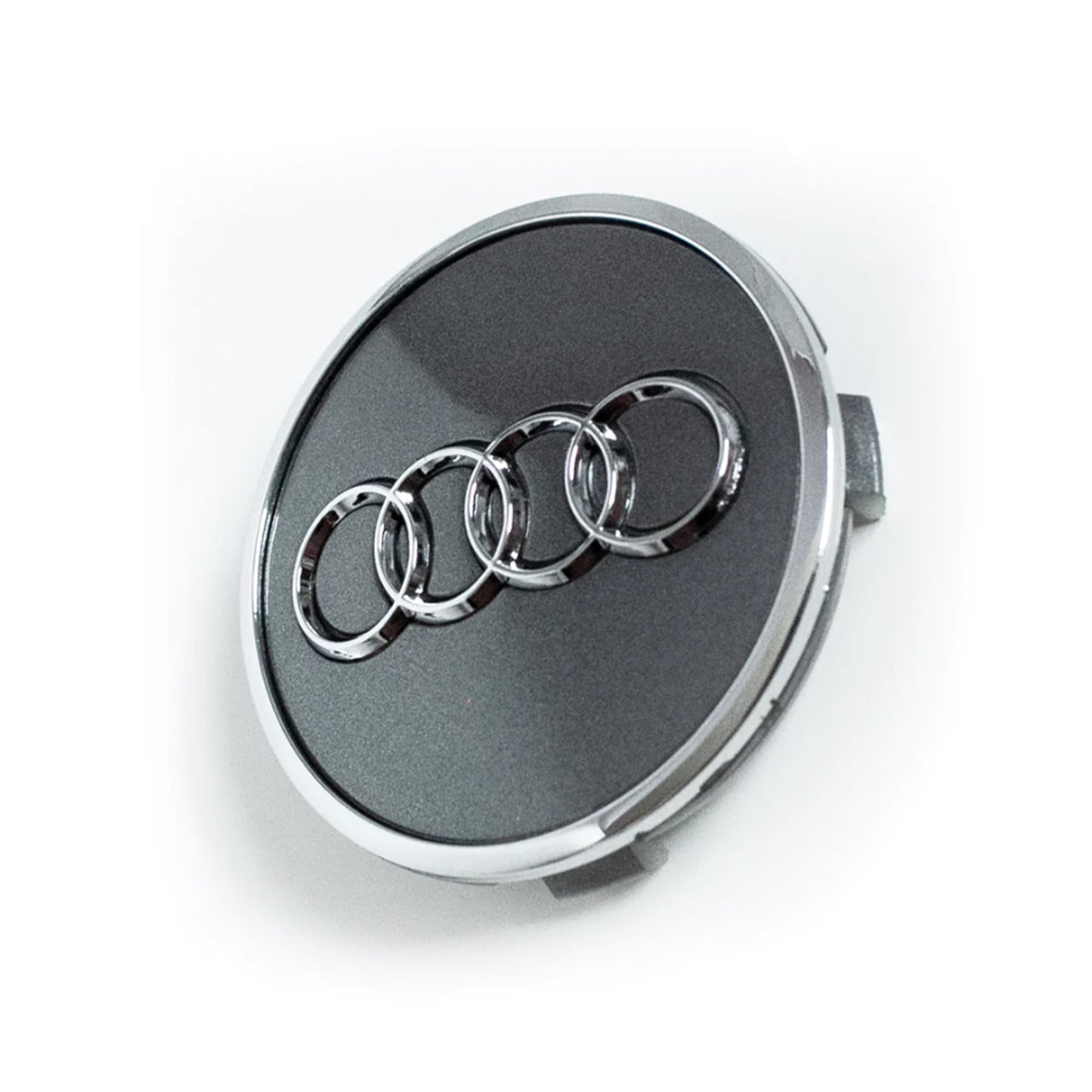 Audi Gray Rim Cover Hub Wheel Center Caps Emblem 69mm Set Of 4