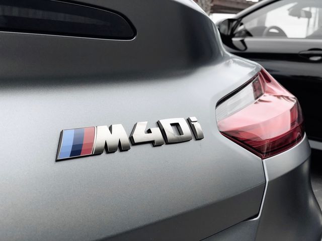 BMW Genuine G02 X4 Cerium Gray Trunk Emblem "M40i" Lettering Decal Badge NEW