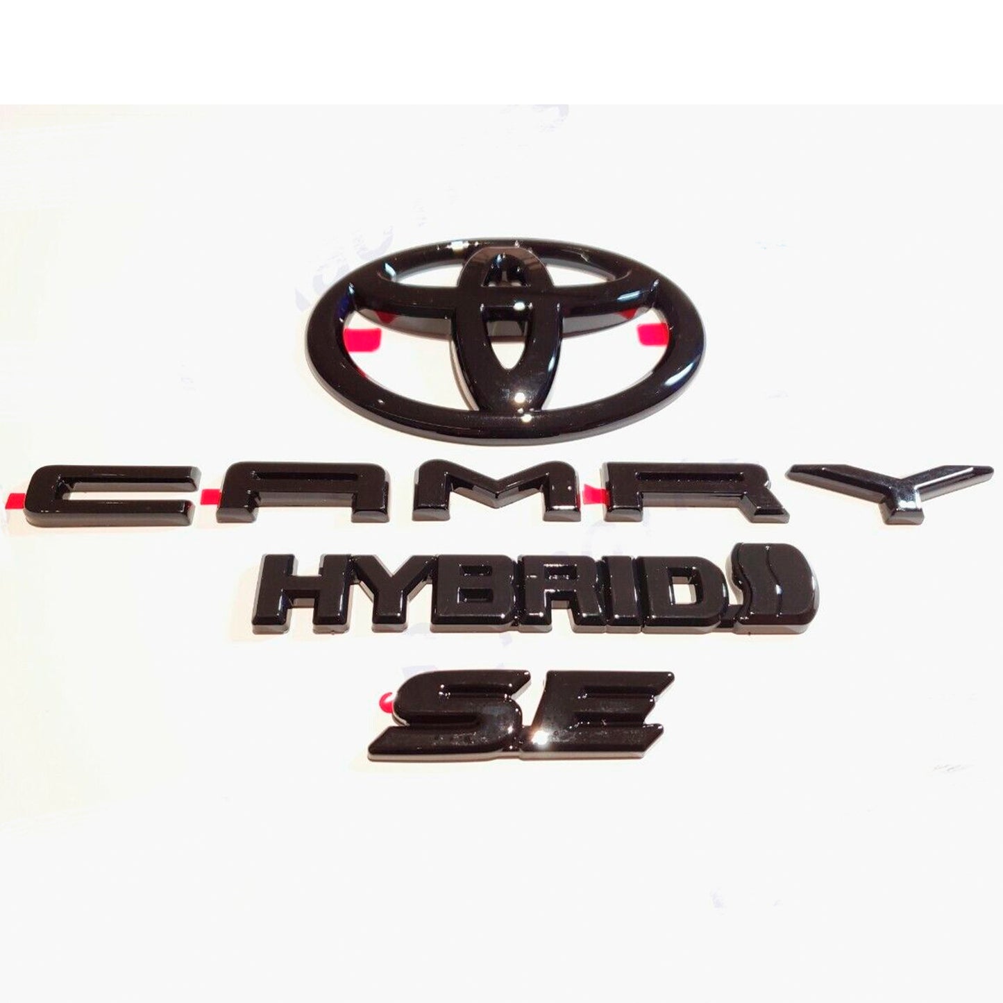 2018-2022 Toyota Camry Se Hybrid 4pcs Matte Black Out Overlay Emblem Badge
