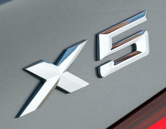 BMW Genuine G05 X5 Cerium Gray Trunk Emblem "X5" Lettering Decal Badge NEW