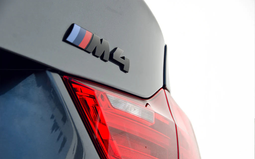 BMW M4 Black Emblem. Black BMW M4 Trunk Badge