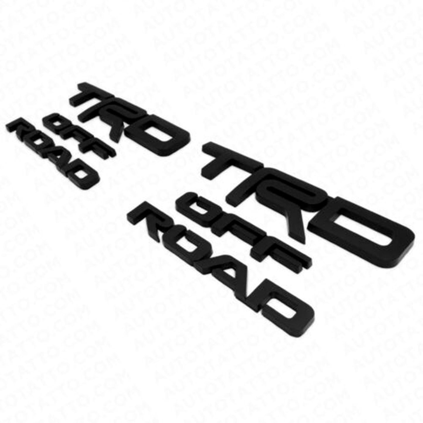 2x Left & Right 4Runner TRD Off Road Badge Side Quarter Emblem - Matte Black