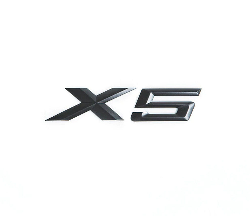 BMW X5 Black Emblem. Black BMW X5 Trunk Badge