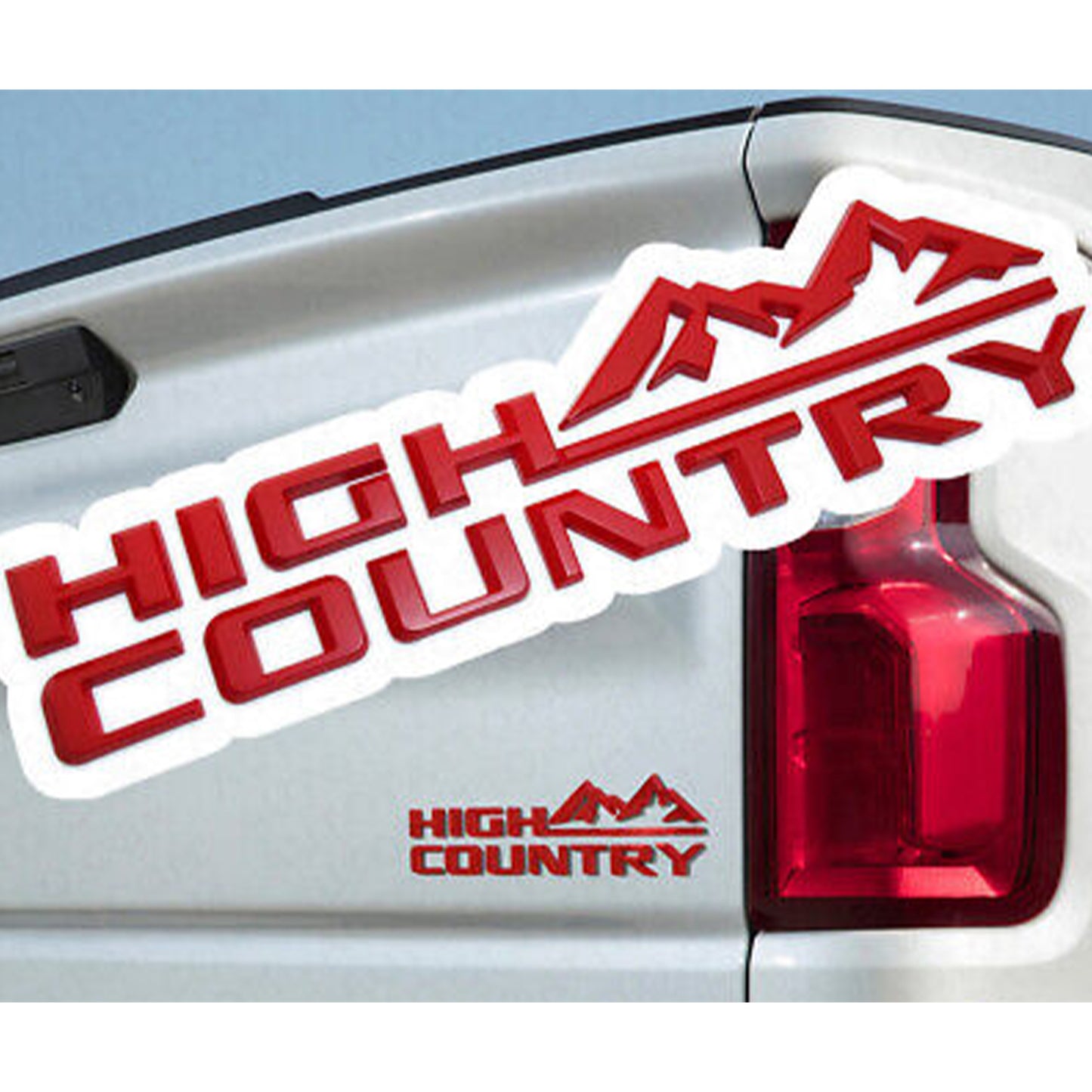 Chevrolet Chevy Tahoe Silverado High Country Fender Letter Logo Emblem Badge 2x 19-21 Red