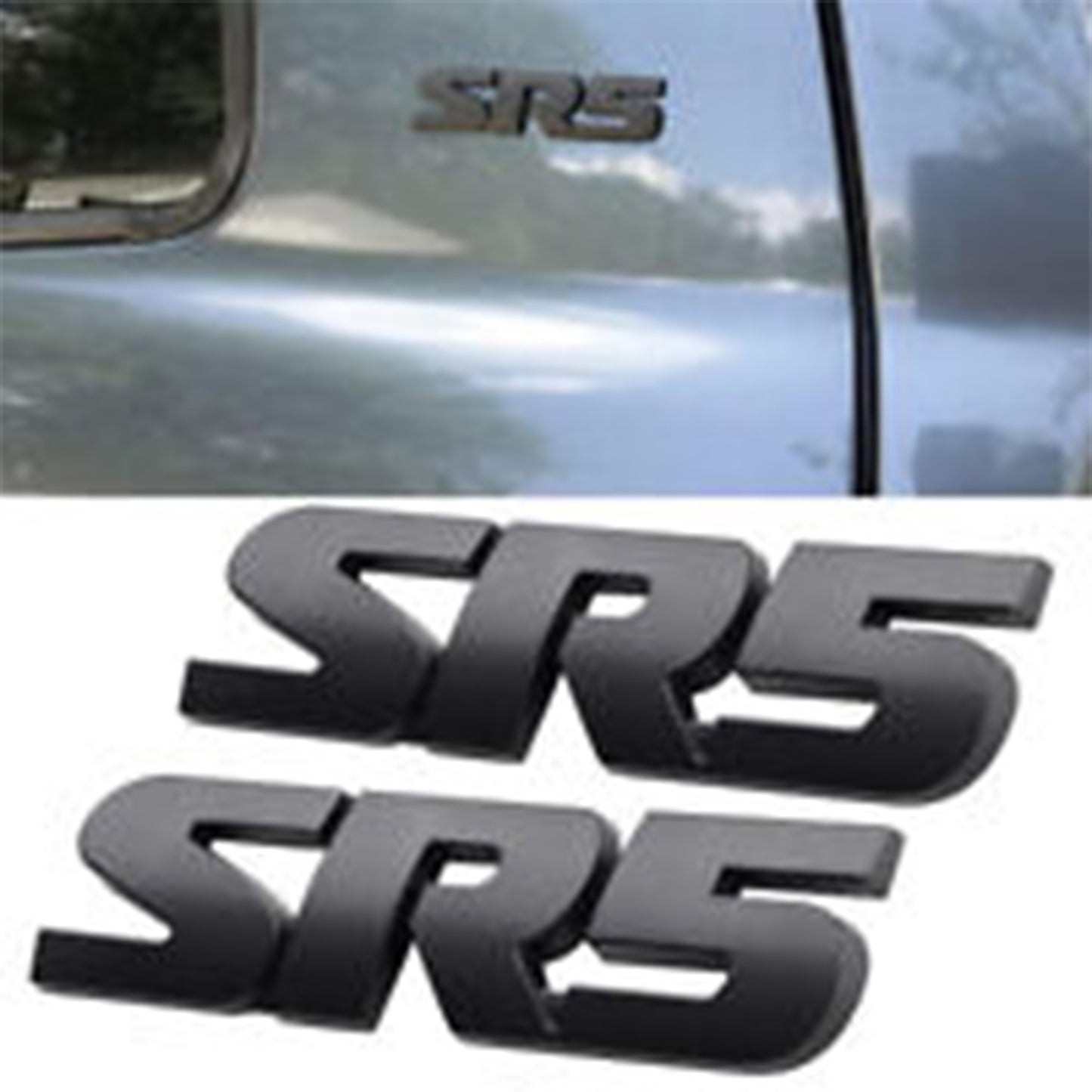 Toyota Tacoma 4 Runner TRD Pro SR5 2x Black Emblem Side Rear Door Tailgate Badge