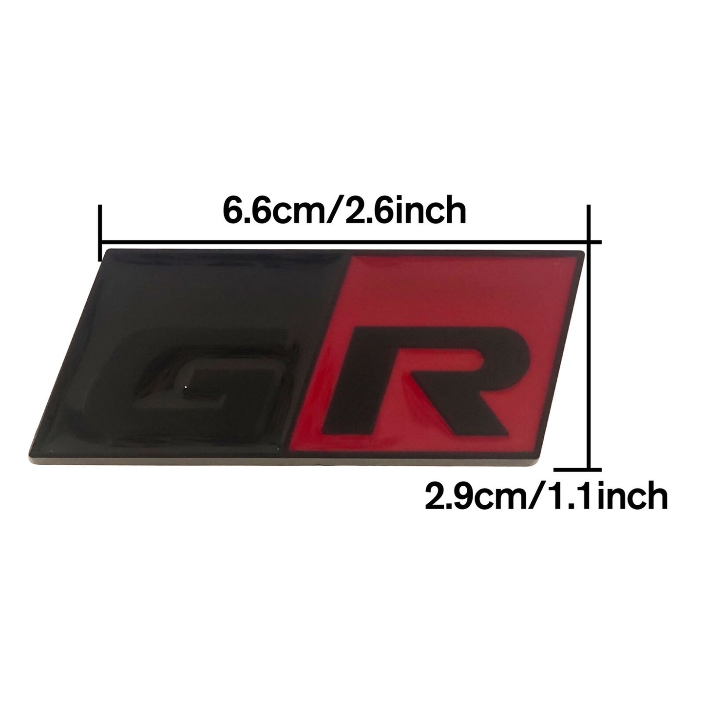 Toyota GR Letter Trunk Rear Bumper Liftgate Emblem Badge Logo Sport Black & Red