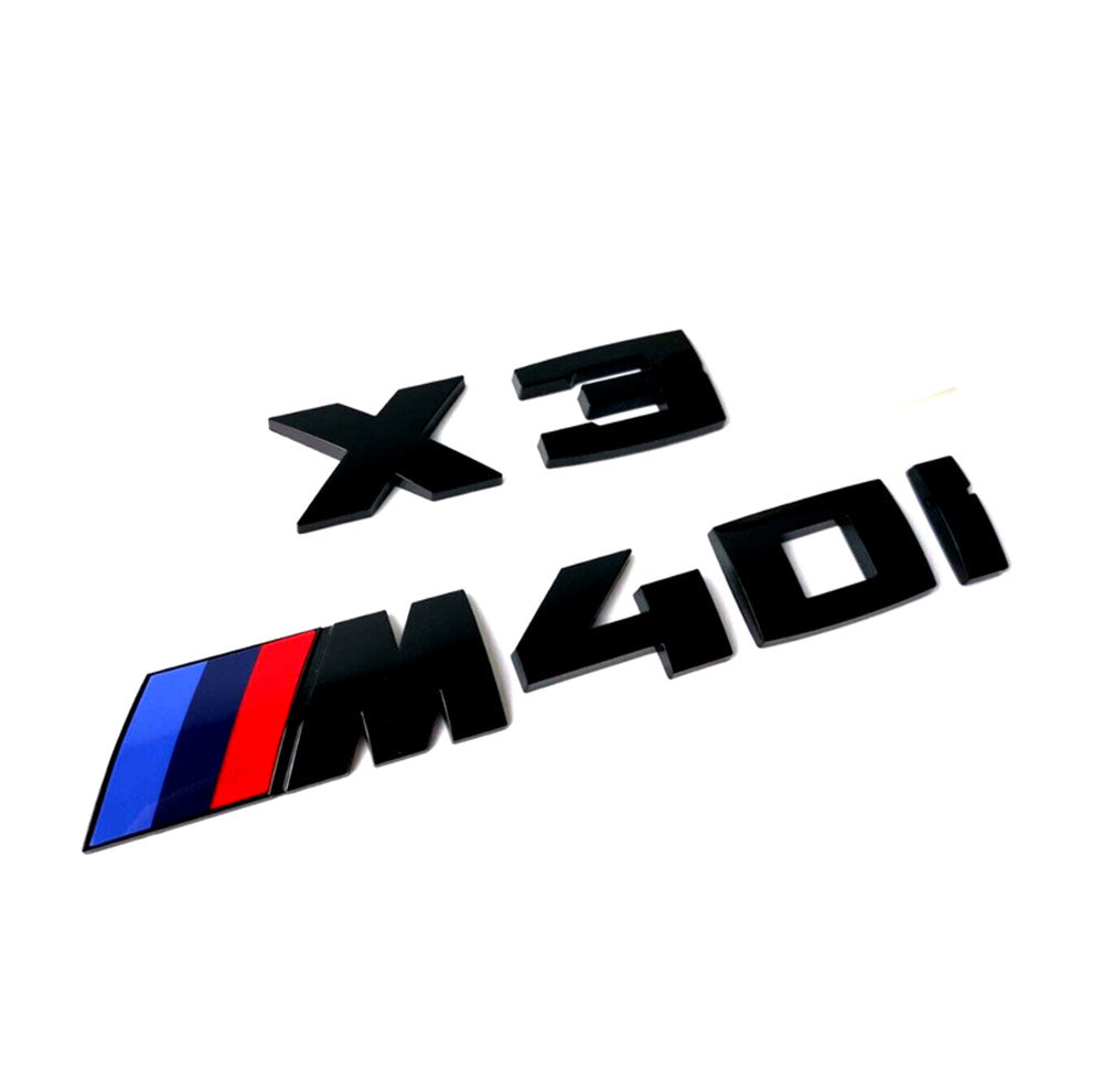 BMW X3 M40i Black Emblem. X3 M40i Gloss Black Trunk Emblem