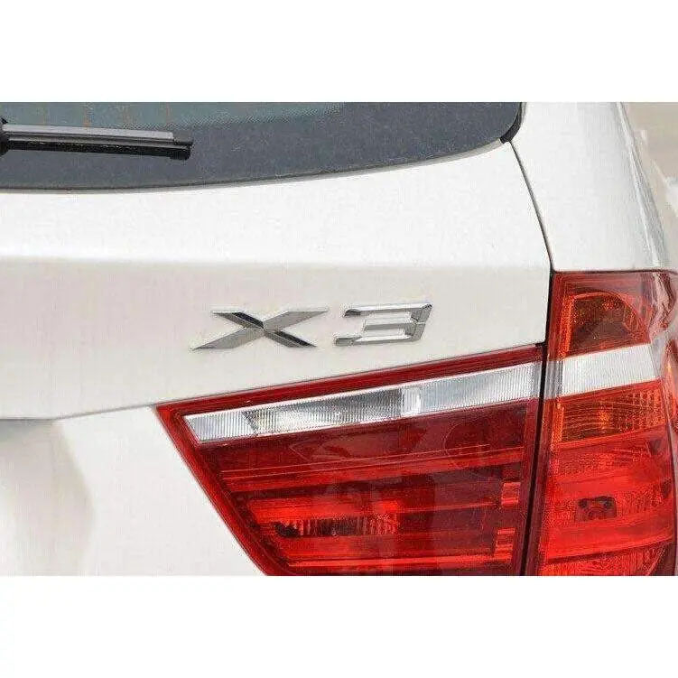 BMW Genuine G01 X3 Cerium Gray Trunk Emblem "X3" Lettering Decal Badge NEW