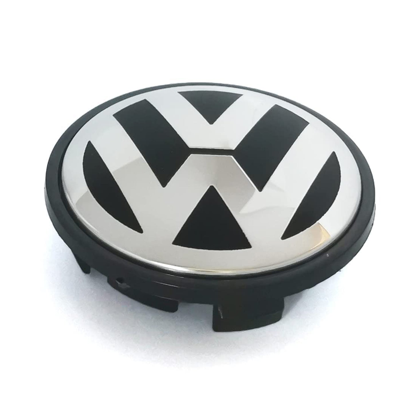2004-2017 Volkswagen VW Touareg 3" Center Caps 77mm Black Chrome Hub Caps