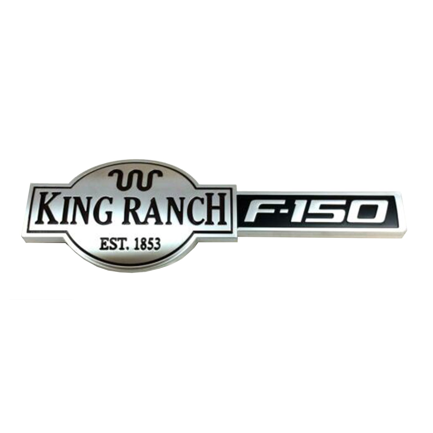 2009-2014 Ford F-150 King Ranch Passenger Front Fender Chrome Black Nameplate Emblem