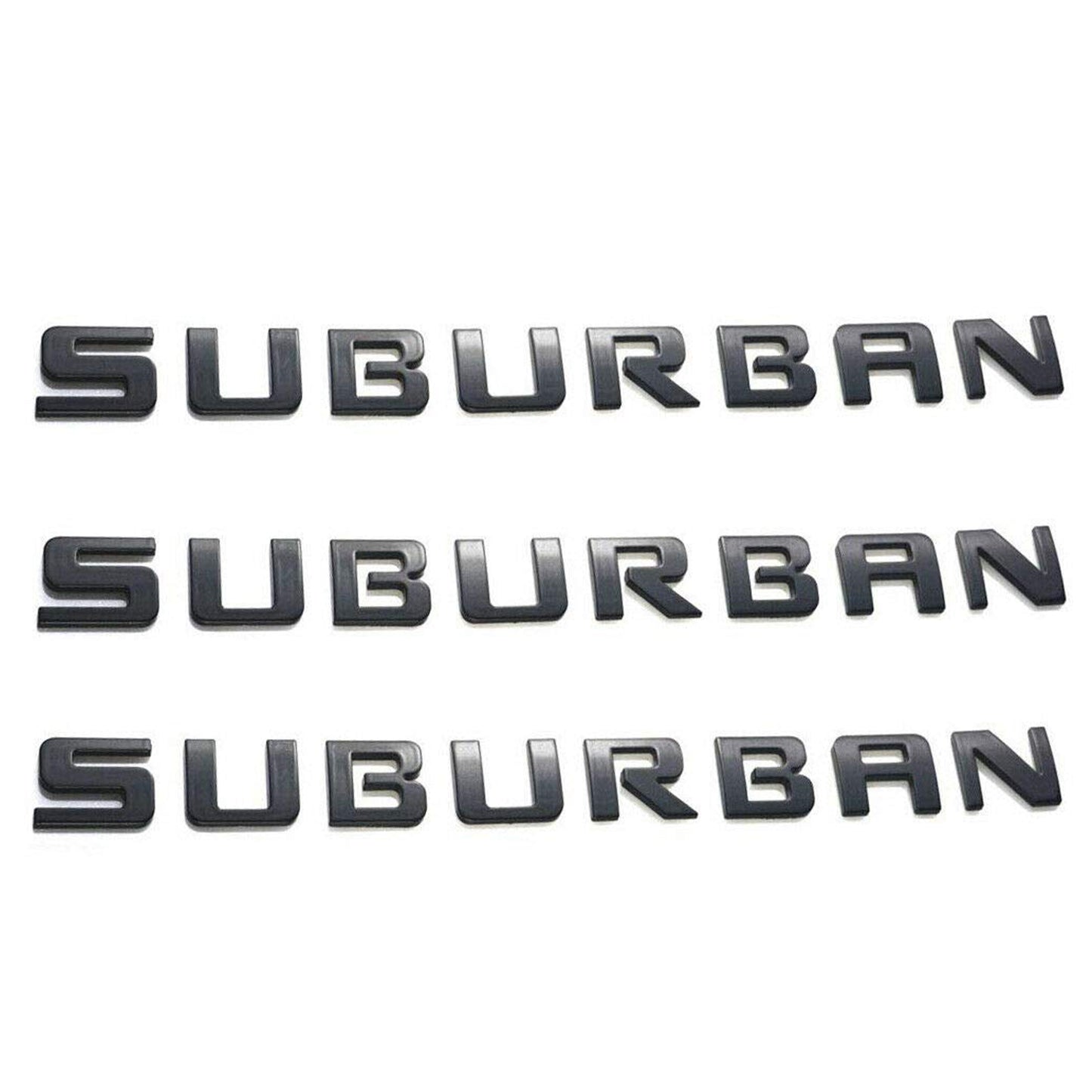 Chevrolet Chevy Suburban Door Liftgate Nameplates Letter 3D Badge Emblem LTZ Black 2x