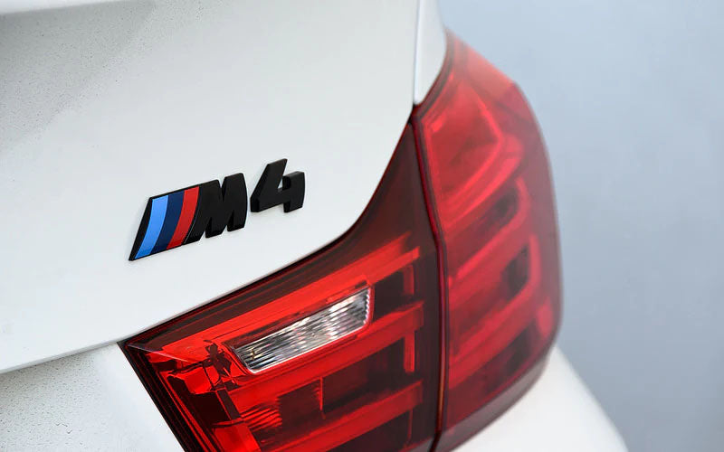 BMW M4 Black Emblem. Black BMW M4 Trunk Badge