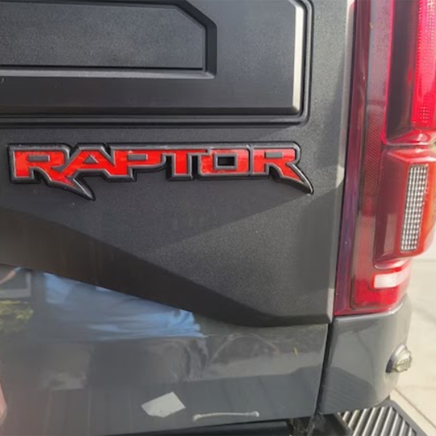 2019 Ford Raptor Tailgate Rear Emblem Inlay Vinyl Decal Stickers Panel Applique