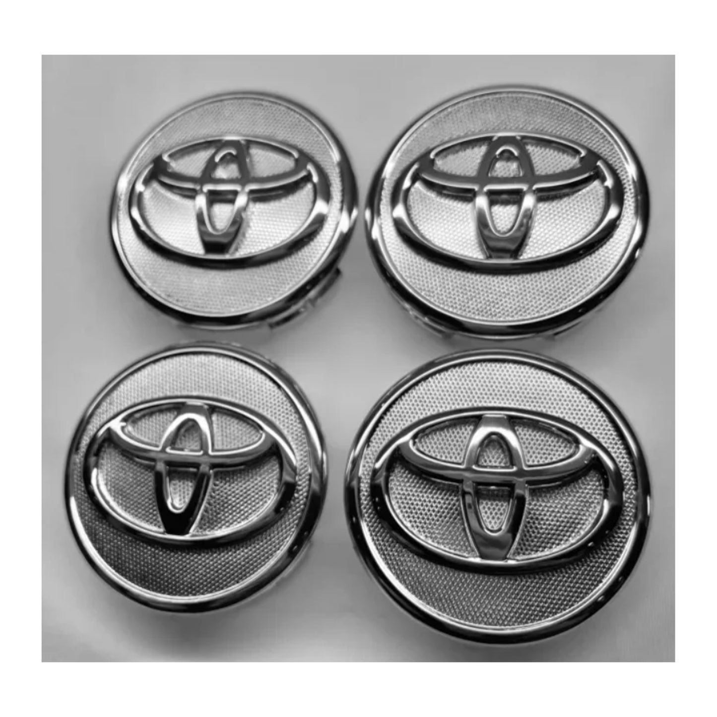 4x Toyota Wheel Rim Rims Center Hub Cap Caps Chrome Logo 57mm Prius Corolla