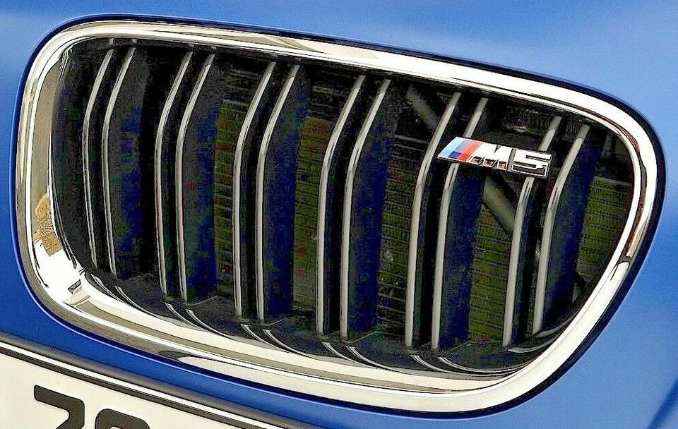 BMW Genuine F10 M5 Front Kidney Grille Emblem "M5" Lettering Decal Badge NEW
