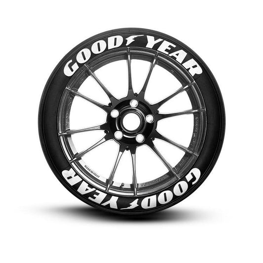 Permanent Tire Lettering Stickers GoodYear set for 4 wheels 1.25" for 14" to 24"