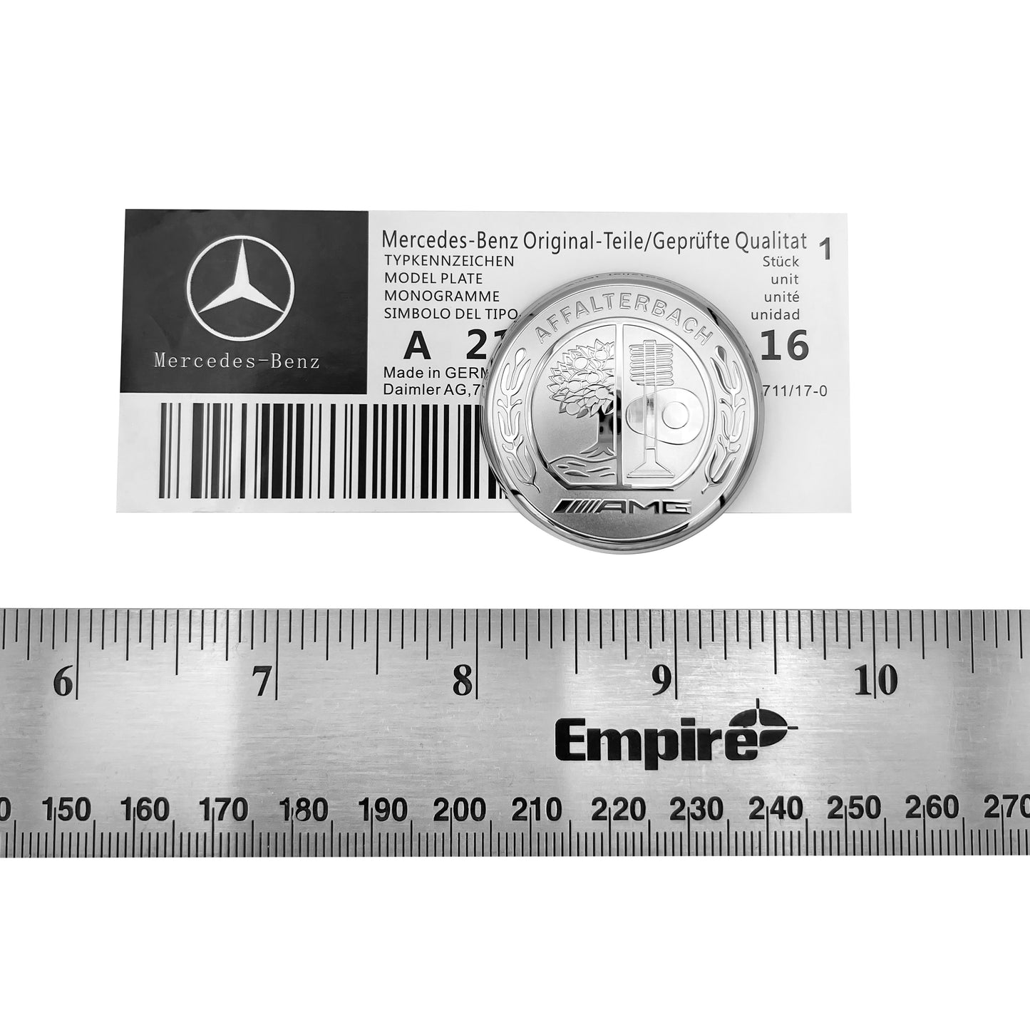 Mercedes-Benz AMG Affalterbach Aluminum Tree Interior Emblem Multimedia Button Badge 29mm