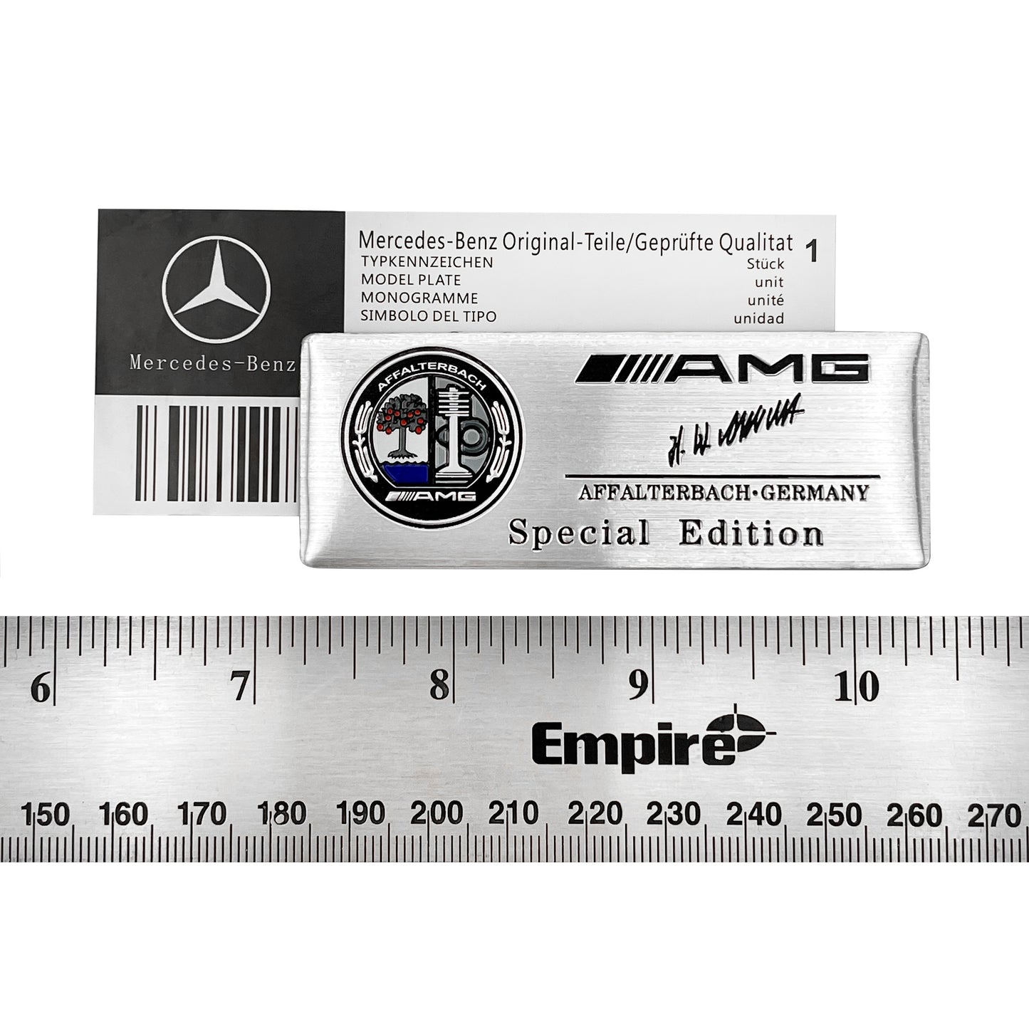 Mercedes-Benz AMG Metal Affalterbach Emblem Special Edition Interior Side Fender Trunk Badge