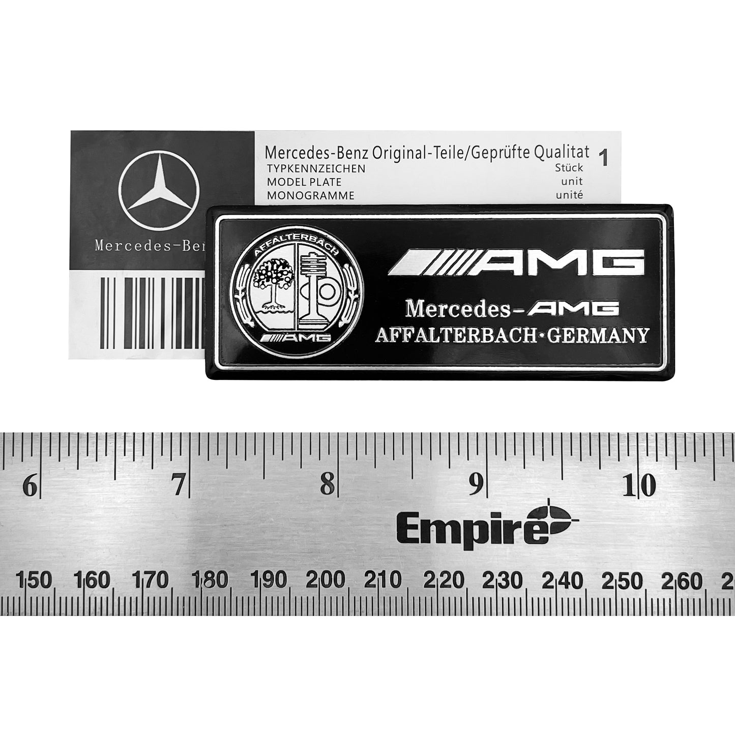 Mercedes-Benz AMG Affalterbach Black Chrome Aluminum Emblem Special Edition Interior Badge