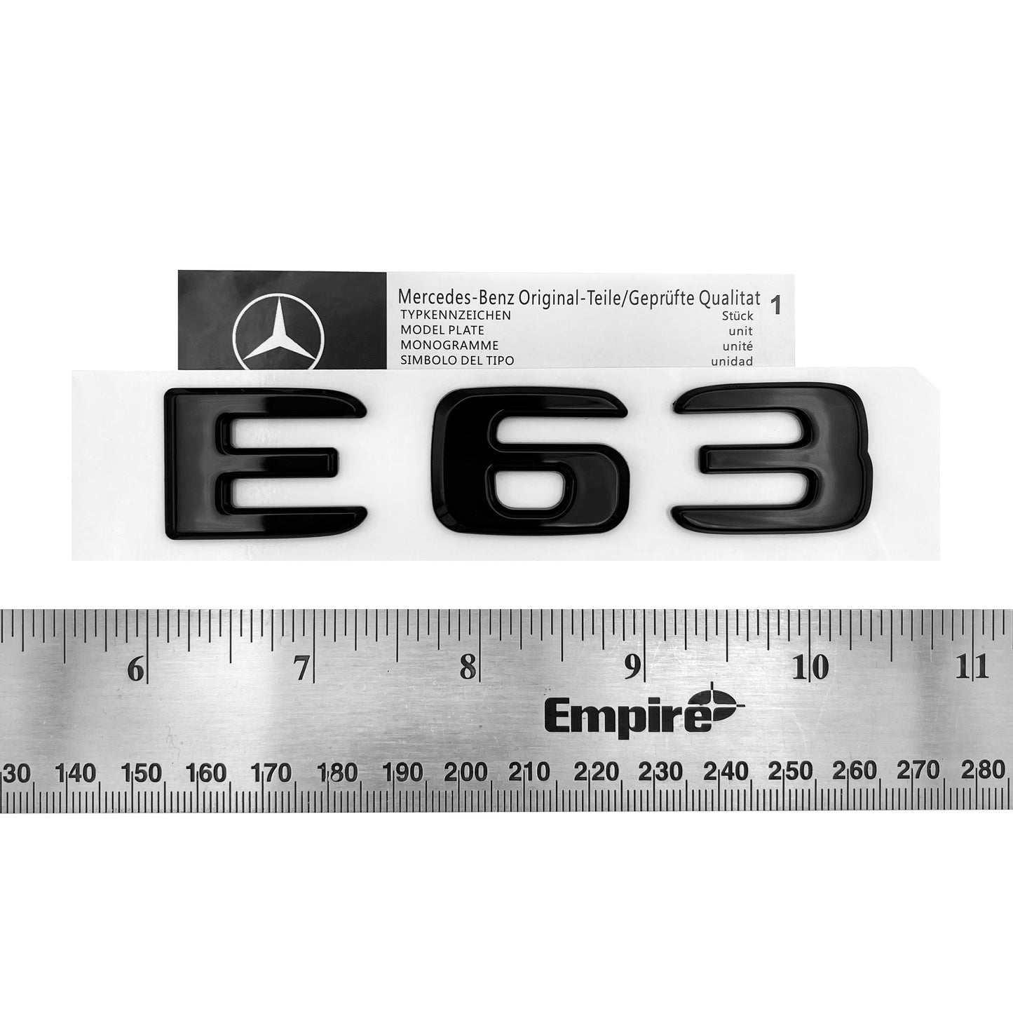 2017+ Mercedes Benz AMG E 63 Letter Emblem Gloss Black Trunk Rear Badge OEM