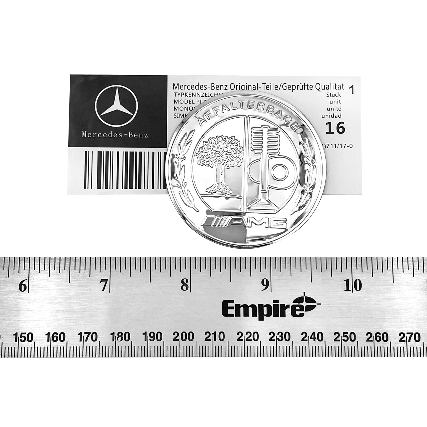 Mercedes-Benz AMG Steering Wheel Affalterbach Tree Aluminum Emblem 3D Interior 52mm Badge