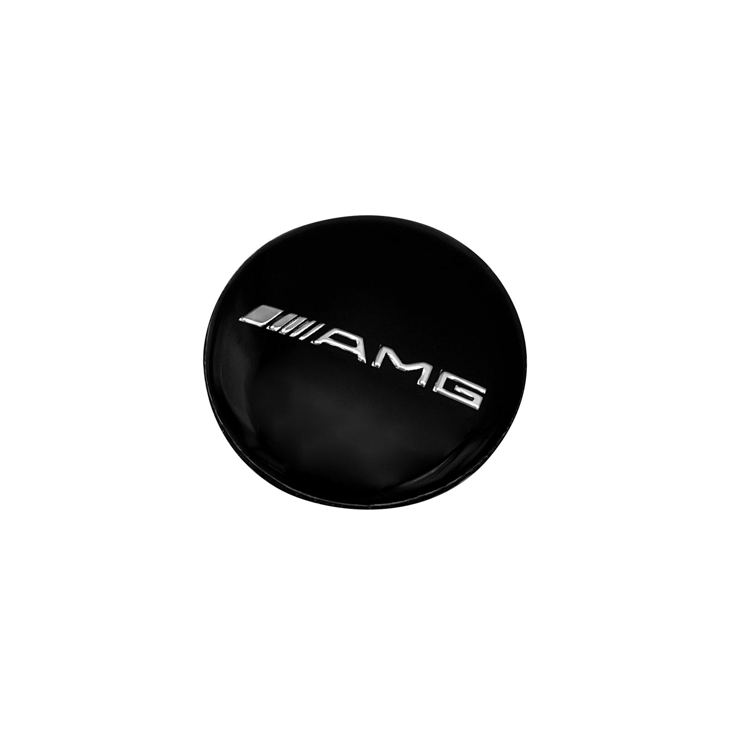 Mercedes Benz C E AMG Emblem Black Chrome Interior Multimedia Button Badge 29mm