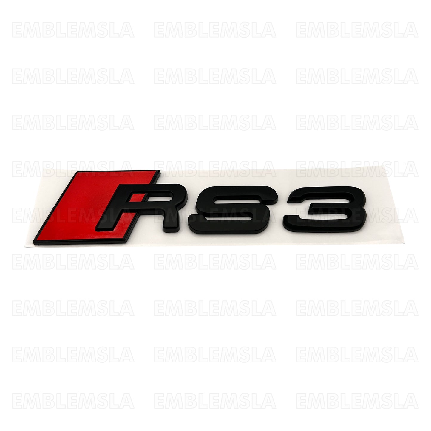 Audi RS3 Matte Black Emblem 3D Badge Rear Trunk Tailgate for Audi RS3 S3 Logo A3