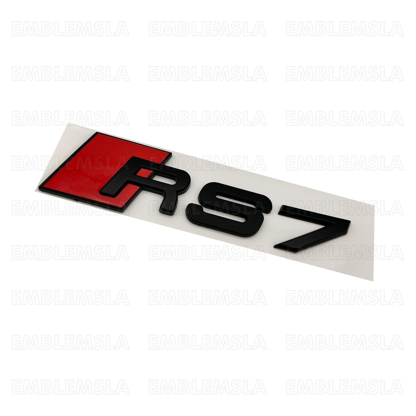 Audi RS7 Matte Black Emblem Rear Trunk Tailgate 3D Badge fit Audi RS7 A7 S7 Logo