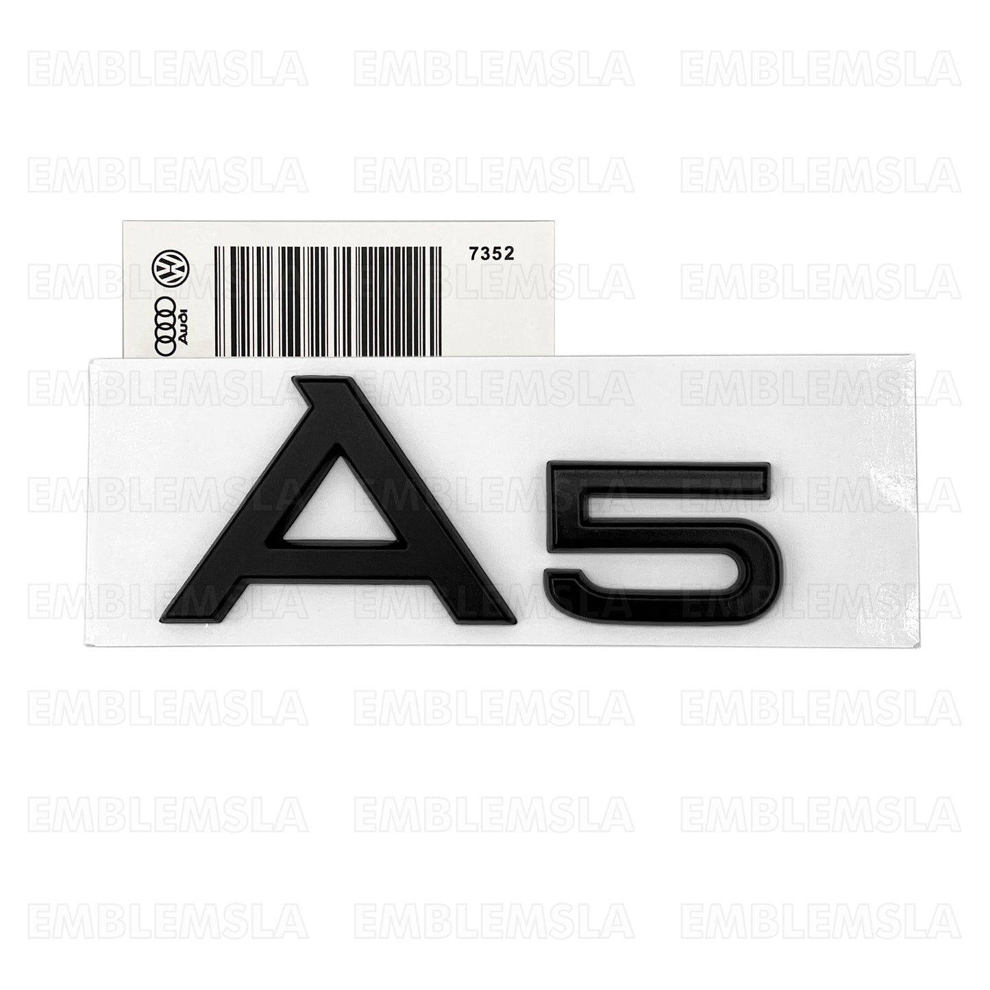 Audi A5 Matte Black Emblem 3D Rear Trunk Lid Badge OEM S Line Logo Nameplate