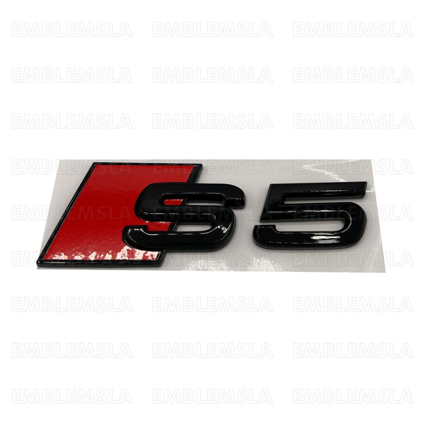 Audi S5 Gloss Black Emblem 3D Badge Rear Trunk Lid S Line Logo A5 S5