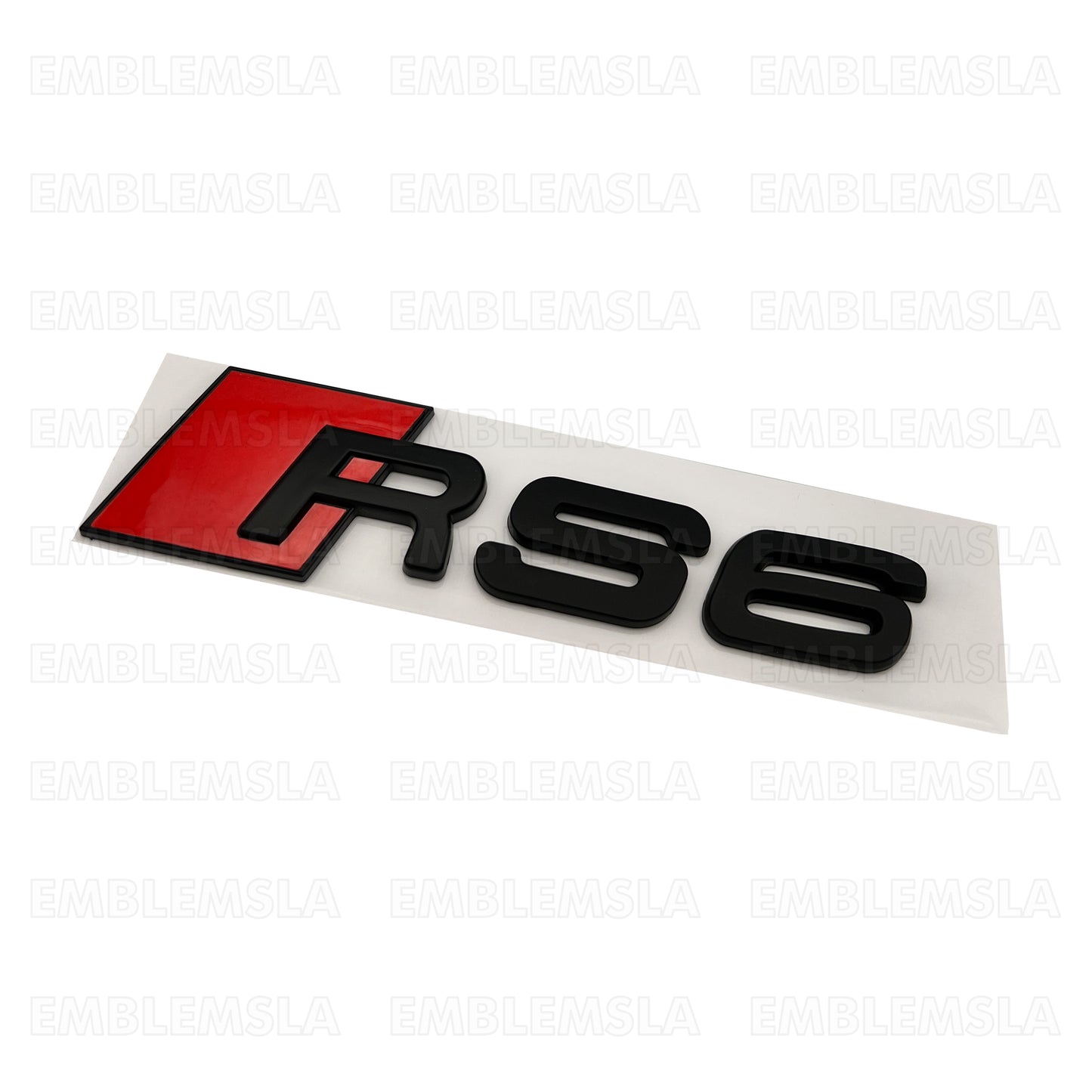 Audi RS6 Matte Black Emblem Rear Trunk 3D Badge Tailgate for Audi RS6 S6 Logo A6