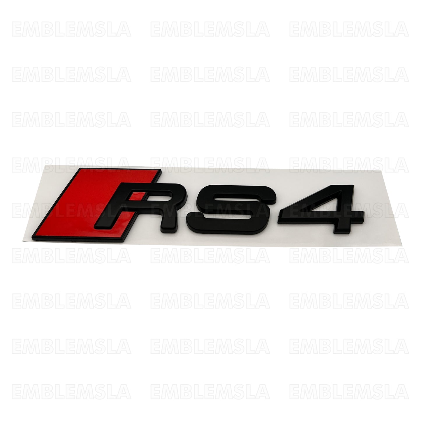 Audi RS4 Matte Black Emblem Rear Trunk Tailgate 3D Badge Audi RS4 S4 A4 Logo