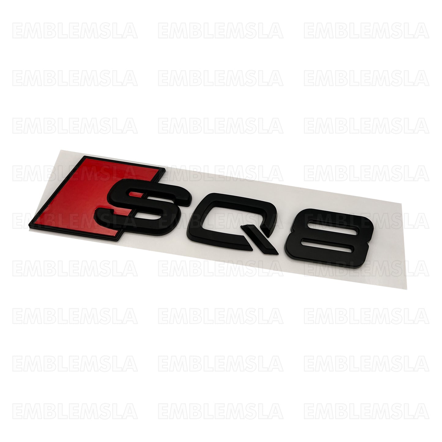 Audi SQ8 Matte Black Emblem Trunk Logo 3D Badge Rear Tailgate OEM Nameplate Q8