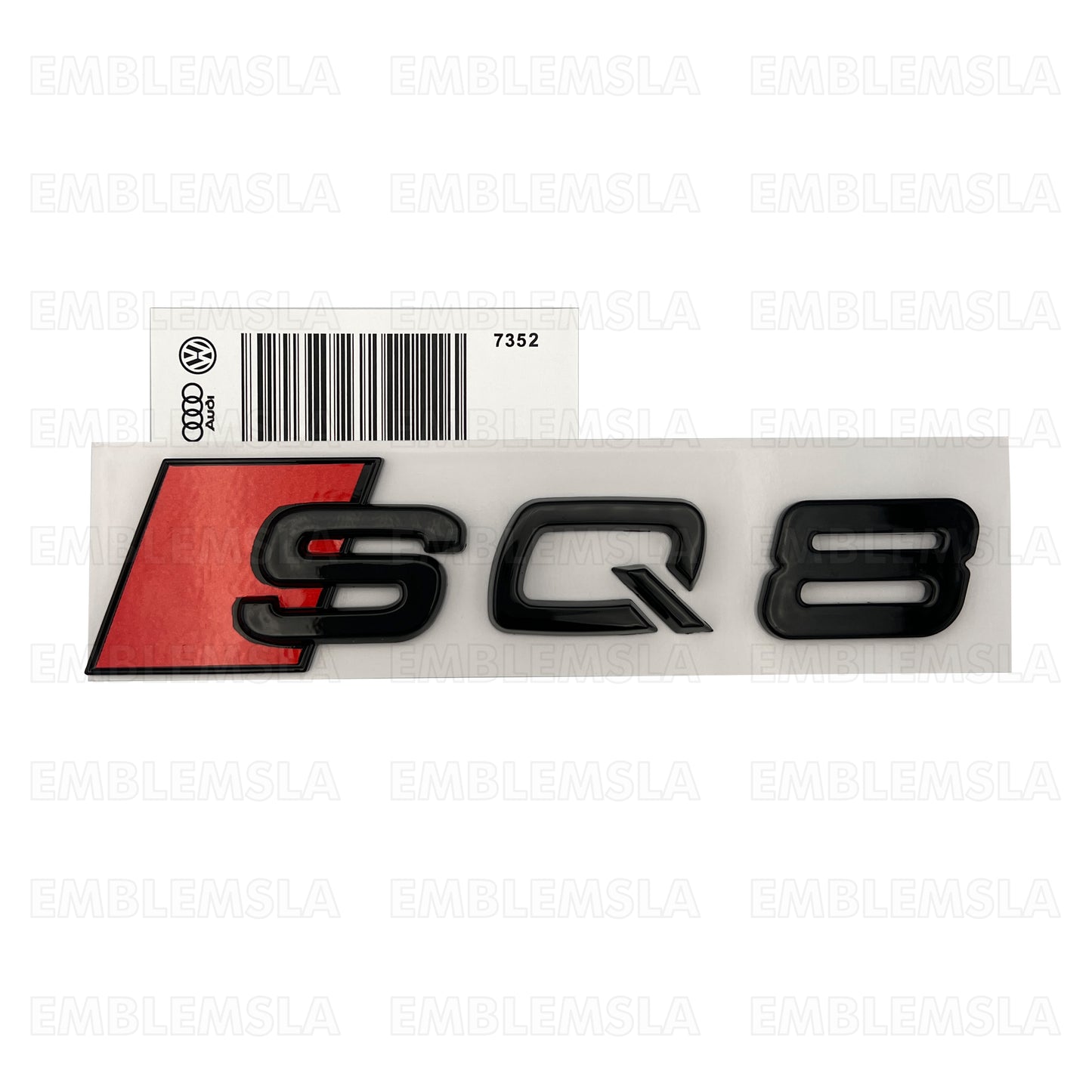 Audi SQ8 Gloss Black Emblem 3D Trunk Logo Badge Rear Tailgate OEM Nameplate Q8