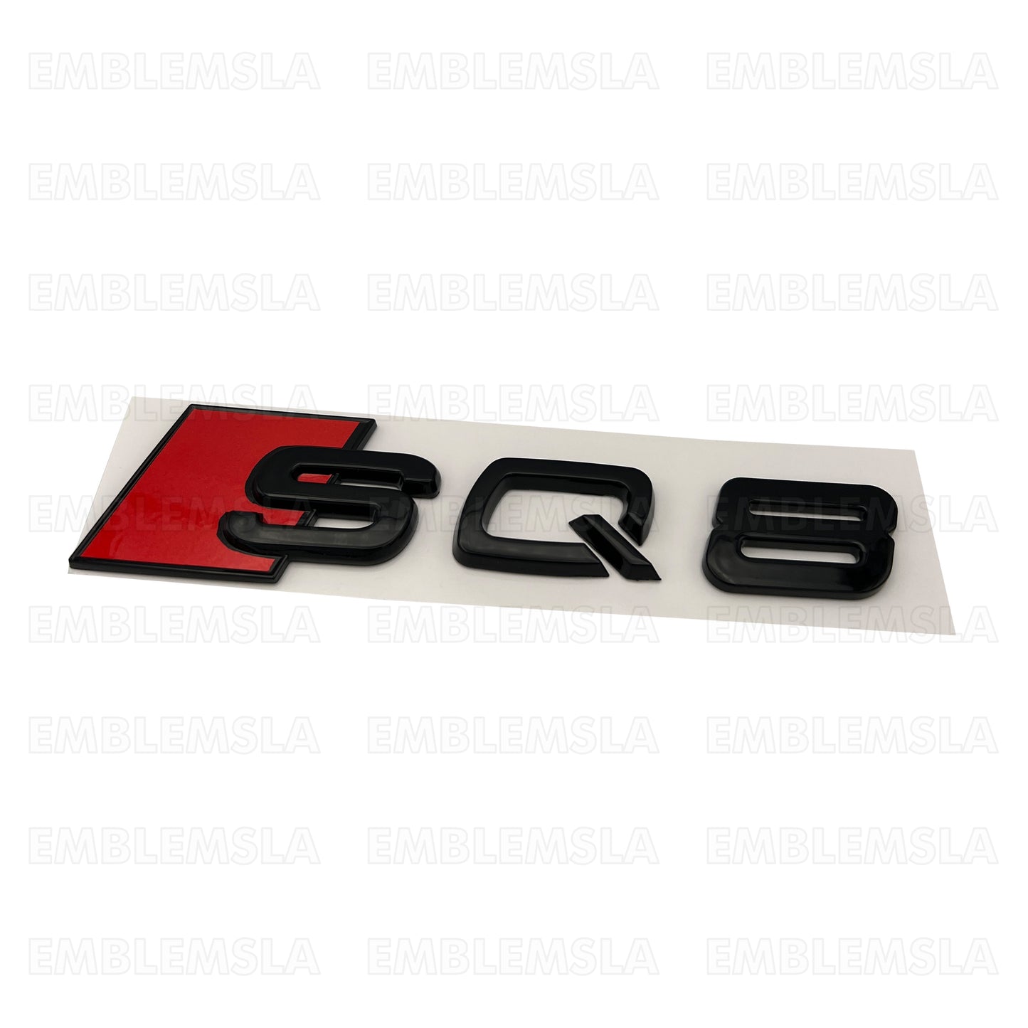Audi SQ8 Gloss Black Emblem 3D Trunk Logo Badge Rear Tailgate OEM Nameplate Q8