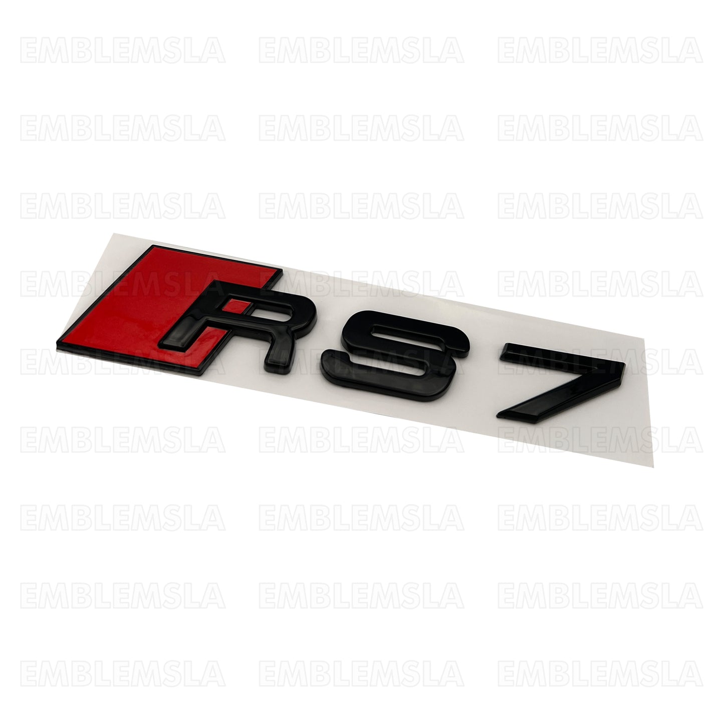 Audi RS7 Gloss Black Emblem 3D Badge Rear Trunk Tailgate fit Audi RS7 A7 S7 Logo