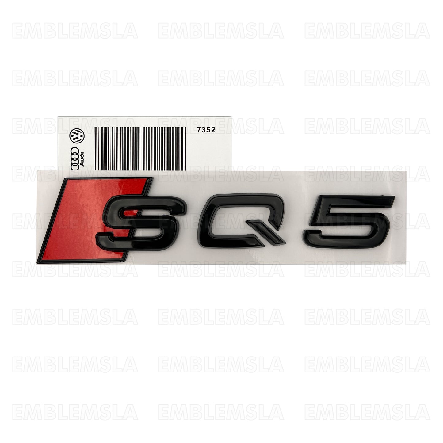 Audi SQ5 Gloss Black Emblem 3D Badge Rear Trunk Tailgate for Audi S Line Logo Q5