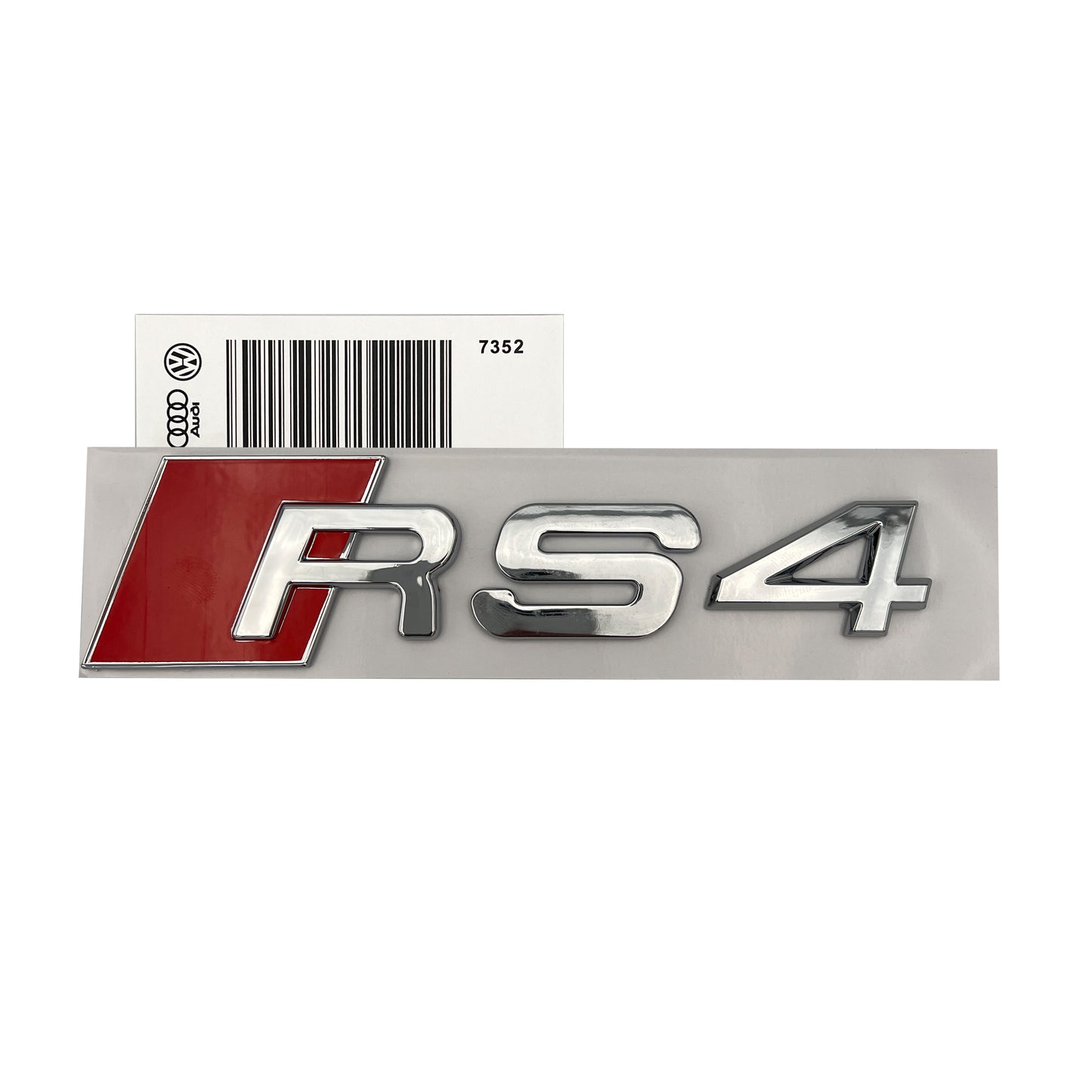 Audi RS4 Chrome Emblem 3D Badge Rear Trunk Tailgate fit Audi RS4 S4 A4 Logo