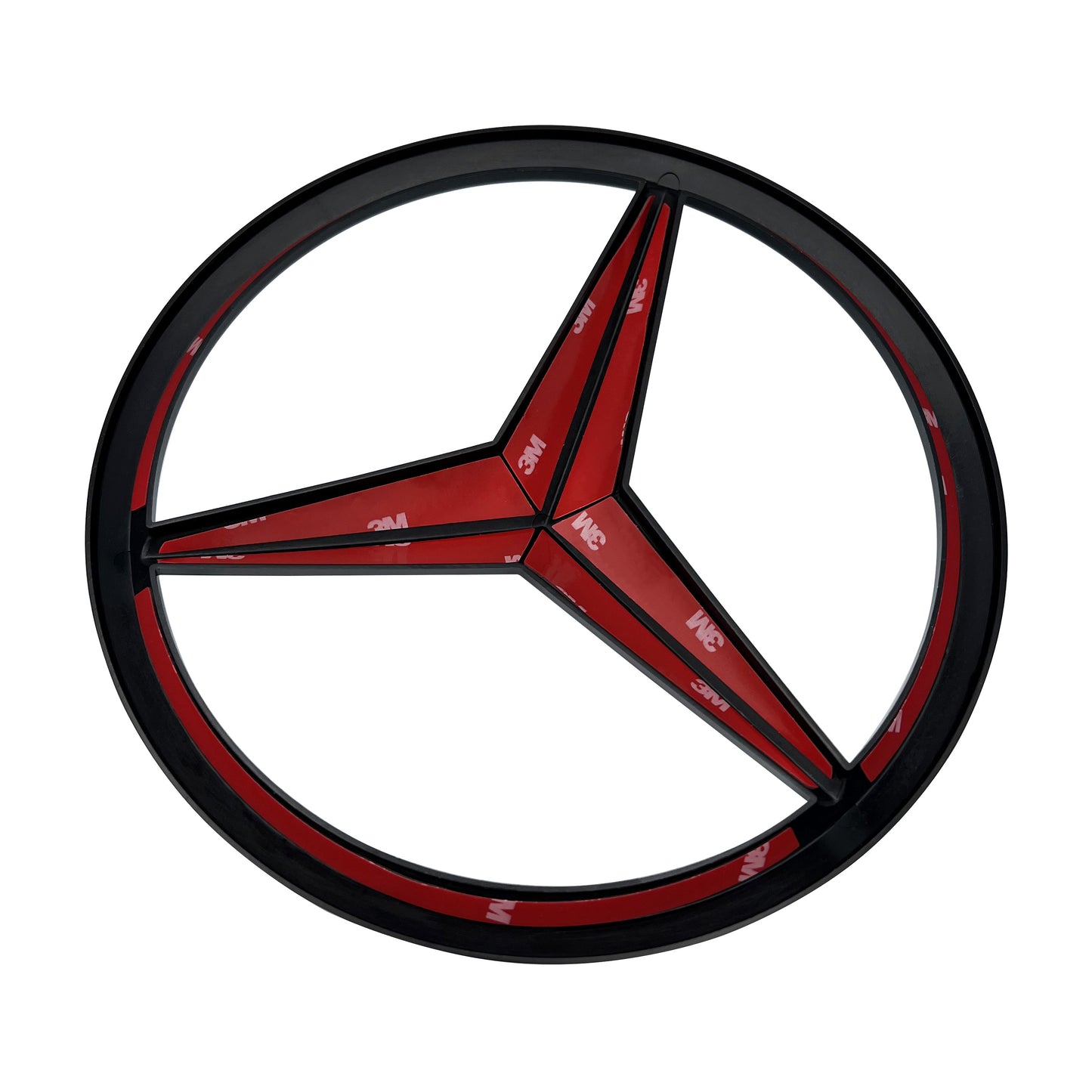 Mercedes Benz A B C E GL ML AMG Front Gloss Black Star Emblem Cover Grille Badge