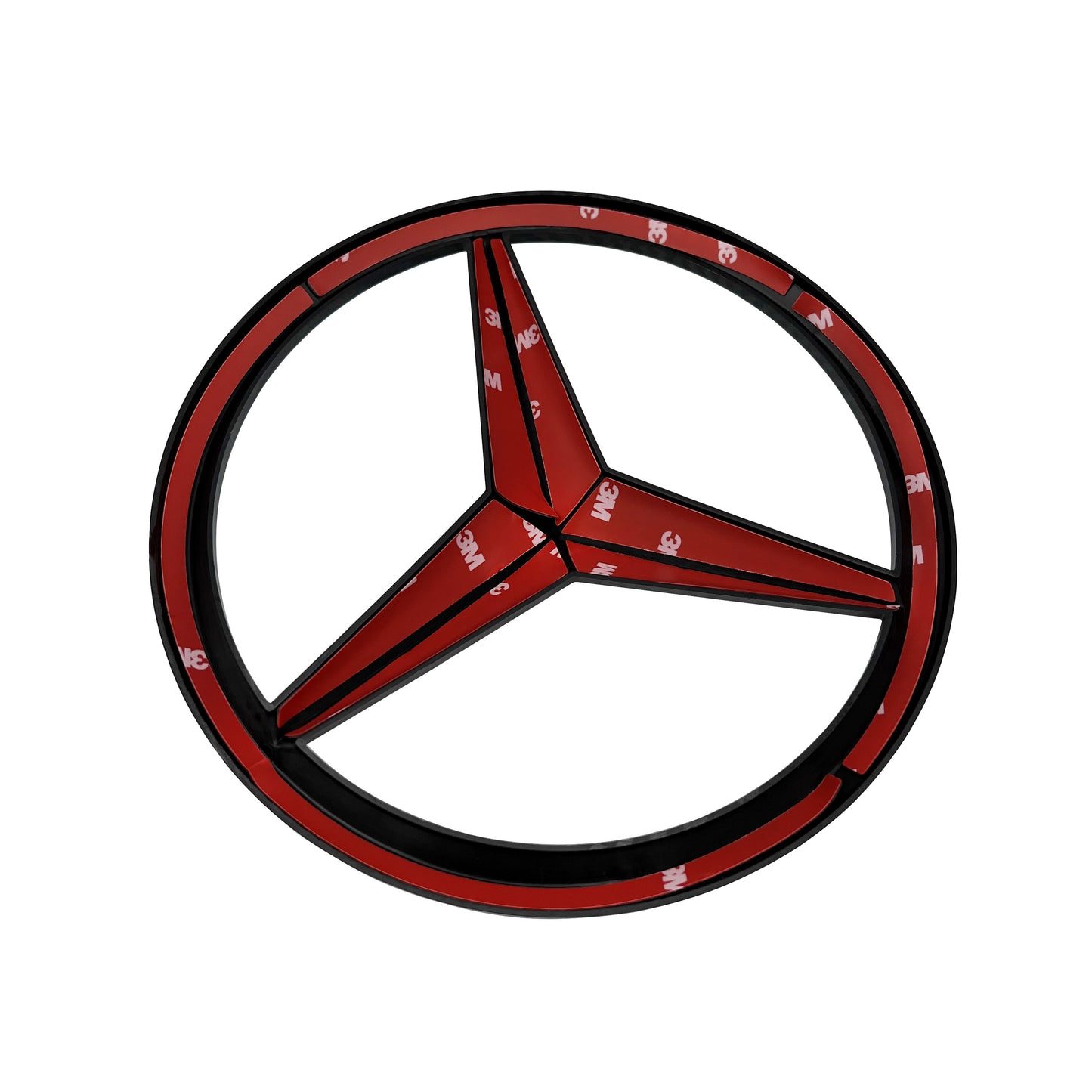 Mercedes-Benz C E GL AMG Front Star Emblem Cover Sport Carbon Fiber Look Grill Badge