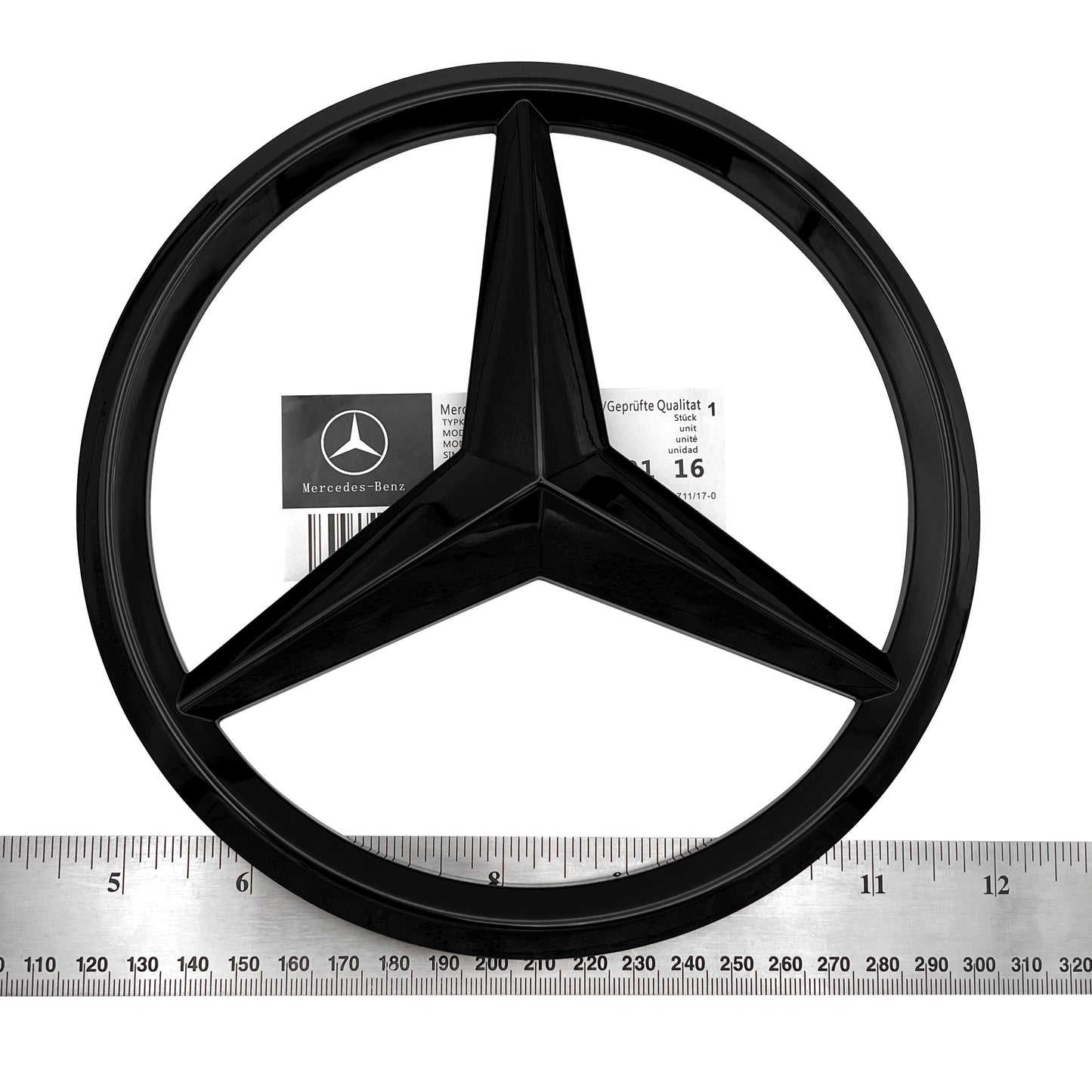 Mercedes-Benz A B C E GL ML AMG Front Matte Black Star Emblem Cover Grille Badge
